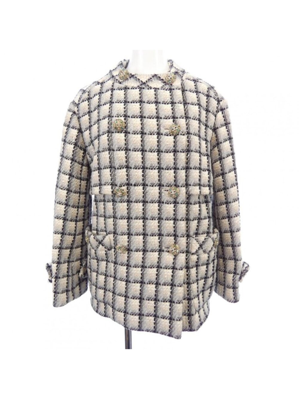 Chanel Collarless Jacket Gray